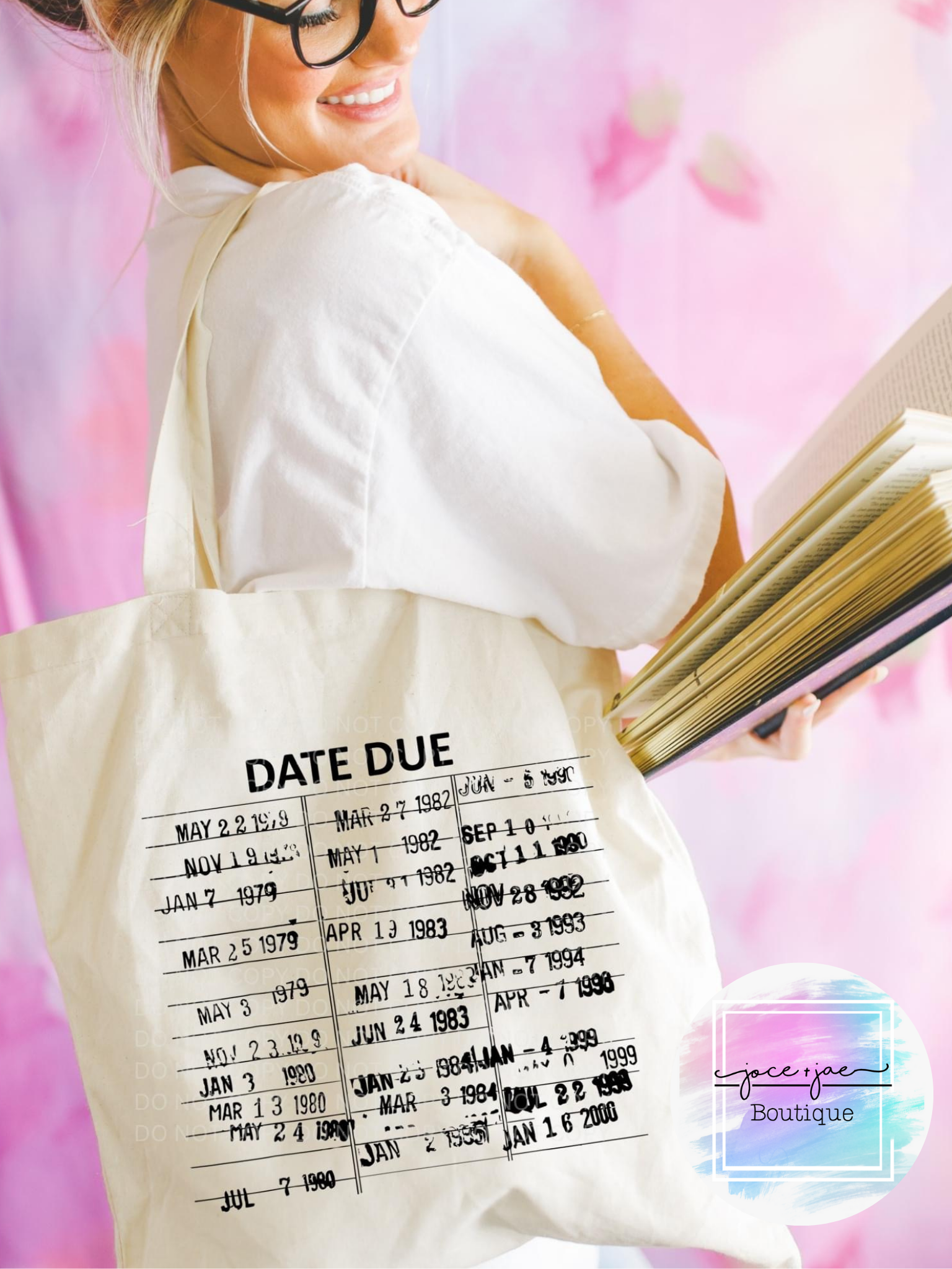 Library Book Tote Bag